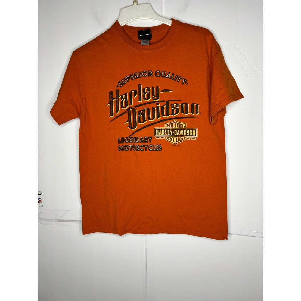 Harley-Davidson Berts Black Widow Port Charlotte FL Orange Graphic T-Shirt M